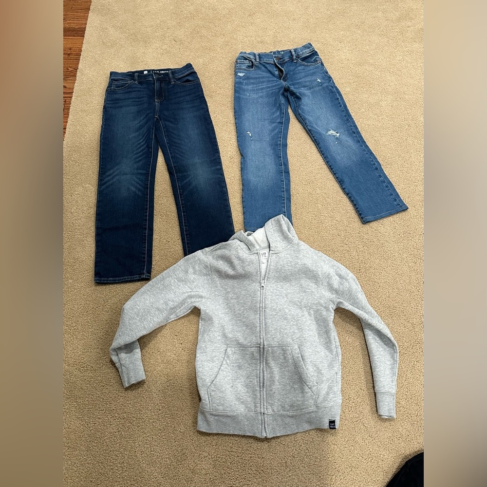 Gap jeans and sweatshirt. Youth